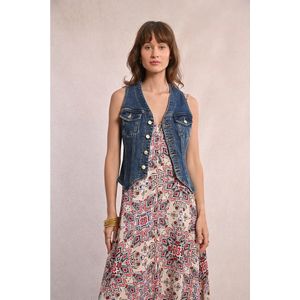 Denim gilet MOLLY BRACKEN. Denim materiaal. Maten L. Blauw kleur