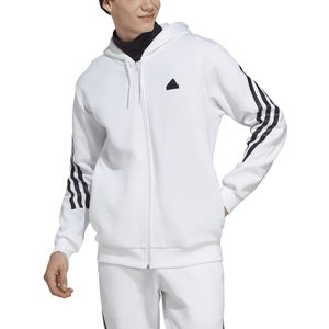 Zip-up hoodie Badge of Sport Future Icons ADIDAS SPORTSWEAR. Katoen materiaal. Maten XXL. Wit kleur