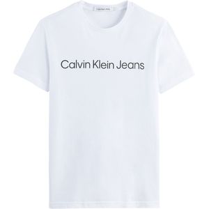 T-shirt slim Institutional Logo CALVIN KLEIN JEANS. Katoen materiaal. Maten XL. Wit kleur