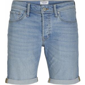 Rechte jeansshort JACK & JONES. Katoen materiaal. Maten S. Blauw kleur