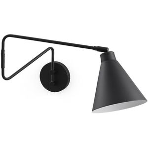 Wandlamp in smeedijzer, Hiba LA REDOUTE INTERIEURS. Metaal materiaal. Maten één maat. Zwart kleur