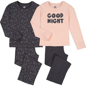Set van 2 pyjama's met lange mouwen LA REDOUTE COLLECTIONS. Katoen materiaal. Maten 6 jaar - 114 cm. Roze kleur