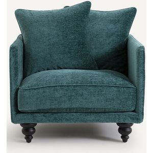 Fauteuil in gerecycled polyester, Lazare AM.PM. Gerecycleerd polyester materiaal. Maten 1-zit. Blauw kleur