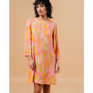Bedrukte jurk Maisie GRACE AND MILA. Viscose materiaal. Maten XL. Roze kleur