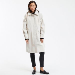 Oversized regenjas met afneembare kap, Signature PRISCA LA REDOUTE COLLECTIONS. Katoen materiaal. Maten XL. Wit kleur