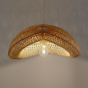 Hanglamp in rotan Ø60 cm, Kirana LA REDOUTE INTERIEURS. Rotan materiaal. Maten één maat. Beige kleur