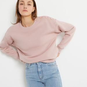 Sweater met ronde hals LA REDOUTE COLLECTIONS. Katoen materiaal. Maten XL. Roze kleur