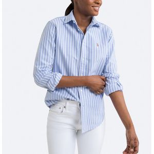 Polo Ralph Lauren - 211891377004 - Overhemd - Blauw Gestreept - Katoen - Lange Mouwen
