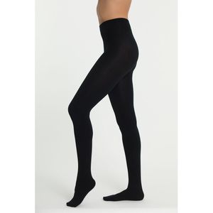 Opake panty's Thermo fleece DIM. Polyester materiaal. Maten 3/4. Zwart kleur