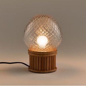 Tafellamp van hout en glas, Oguri LA REDOUTE INTERIEURS. Licht hout materiaal. Maten één maat. Andere kleur