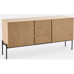 Vintage buffetkast, 2 deuren, 3 lades, Lodge