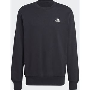 Sweater in molton, geborduurd logo Essentials ADIDAS SPORTSWEAR. Katoen materiaal. Maten XS. Zwart kleur