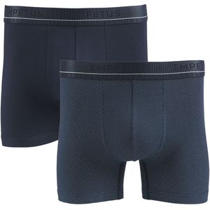 Set van 2 effen boxershorts IMPETUS. Katoen materiaal. Maten XL. Blauw kleur