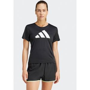 T-shirt voor running Run It adidas Performance. Polyester materiaal. Maten S. Zwart kleur