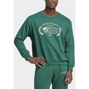 Sweater met ronde hals adidas Performance. Katoen materiaal. Maten XL. Groen kleur