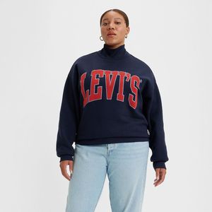 Sweater met opstaande kraag, logo vooraan LEVI’S PLUS. Katoen materiaal. Maten 52/54 FR - 50/52 EU. Blauw kleur