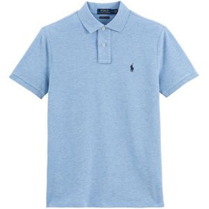 Polo custom slim fit in piqué tricot POLO RALPH LAUREN. Katoen materiaal. Maten XS. Blauw kleur