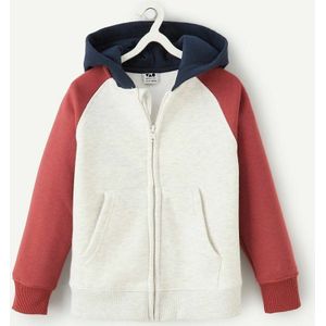 Zip-up Hoodie TAPE A L'OEIL. Geruwd molton materiaal. Maten 2/3 jaar - 86/94 cm. Beige kleur