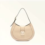 Hobo tas in leer, maat M FURLA CLUB M FURLA. Leer materiaal. Maten één maat. Beige kleur