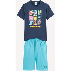 Pokémon - Pyjashort - Blauw - Katoen
