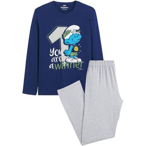 Pyjama Smurfen SCHTROUMPFS. Katoen materiaal. Maten XL. Blauw kleur