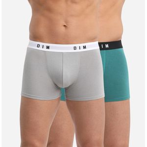 Set van 2 boxershorts Dim Originals DIM. Polyester materiaal. Maten XXL. Grijs kleur