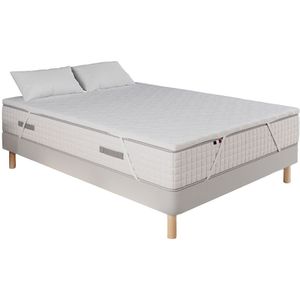 LA REDOUTE INTERIEURS - Topdek Matras - Wit - 100% Polyester Hoes - 3 cm Dikte