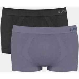 Set van 2 effen boxershorts SLOGGI. Katoen materiaal. Maten XL. Zwart kleur