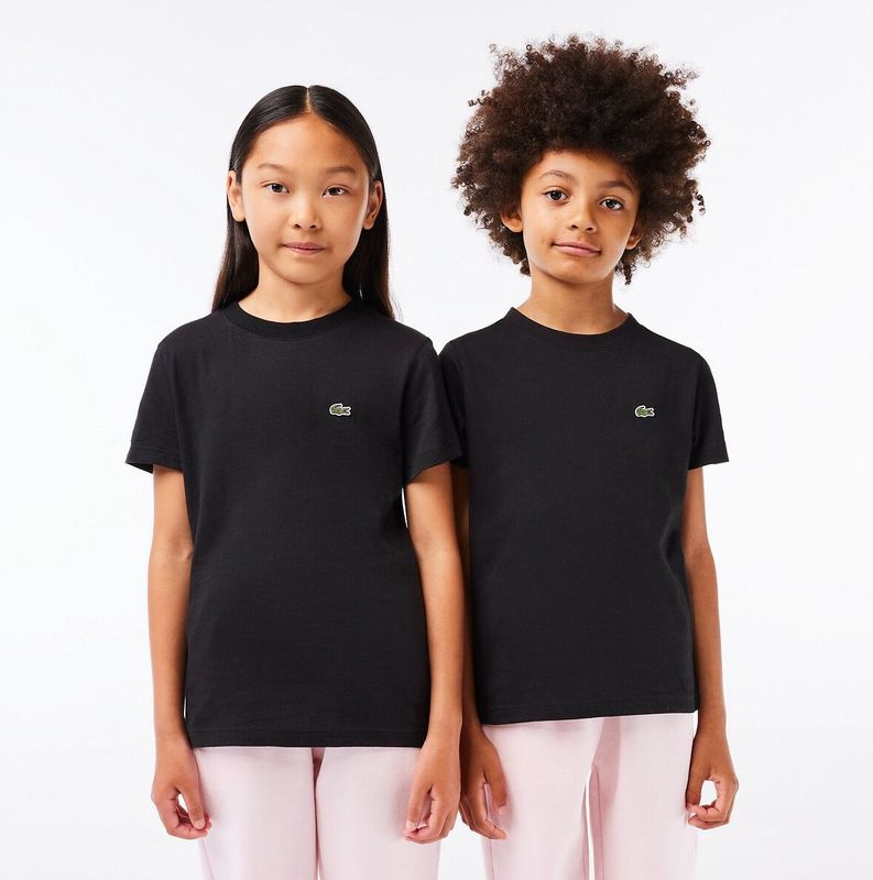 T-shirt met korte mouwen LACOSTE. Katoen materiaal. Maten 14 jaar - 162 cm. Zwart kleur