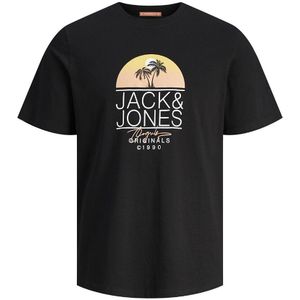 T-shirt met korte mouwen, 10-16 jaar JACK & JONES JUNIOR. Katoen materiaal. Maten 12 jaar - 150 cm. Zwart kleur
