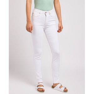 Skinny jeans Foreverfit, hoge taille LEE. Denim materiaal. Maten Maat 32 (US) - Lengte 31. Wit kleur