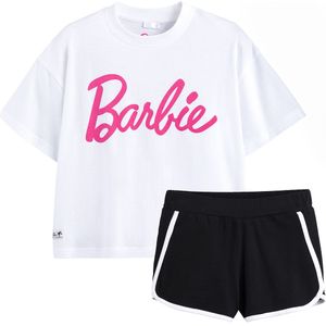 Pyjashort Barbie BARBIE. Katoen materiaal. Maten XXXS. Wit kleur