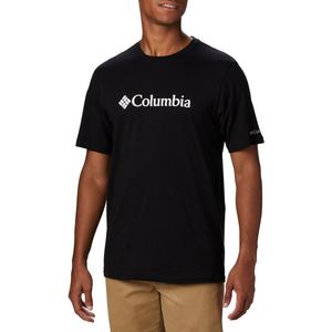 T-shirt met korte mouwen en logo op borst essentiel COLUMBIA. Katoen materiaal. Maten M. Zwart kleur
