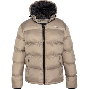 Donsjas met rits en kap Idaho 2 SCHOTT. Nylon materiaal. Maten XXL. Beige kleur