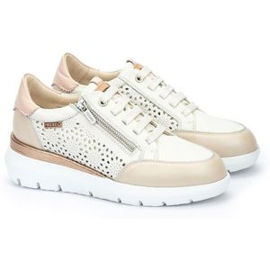 Rueda leren sneakers met rits PIKOLINOS. Leer materiaal. Maten 37. Wit kleur