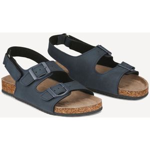 Sandalen in onbewerkt vaarsleer 24-37 LA REDOUTE COLLECTIONS. Onbewerkt leer materiaal. Maten 24. Blauw kleur