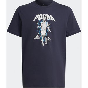 T-shirt Pogba adidas Performance. Katoen materiaal. Maten 7/8 jaar - 120/126 cm. Blauw kleur