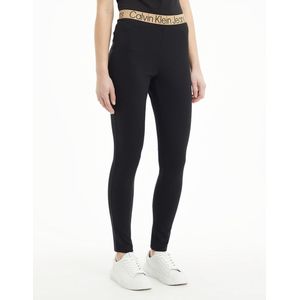 Legging met logotype taille, milano jersey CALVIN KLEIN JEANS. Viscose materiaal. Maten XS. Zwart kleur