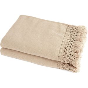 Set van 2 handdoeken in bio katoen/linnen, Kyrami