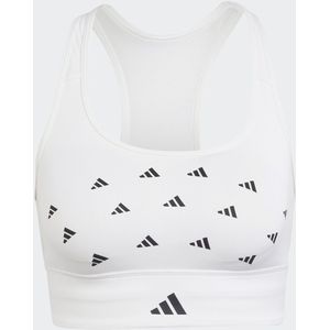 Sportbustier, gemiddelde steun adidas Performance. Polyester materiaal. Maten S. Wit kleur