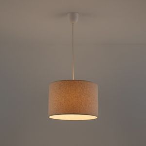 Hanglamp/Lampenkap in bouclette Ø30 cm, Lockie LA REDOUTE INTERIEURS. Katoen materiaal. Maten één maat. Beige kleur