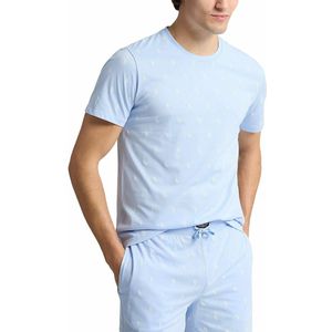 Pyjamashirt met ponyprint in katoenjersey POLO RALPH LAUREN. Katoen materiaal. Maten XL. Blauw kleur