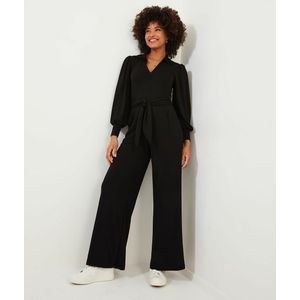 Jumpsuit met lange mouwen JOE BROWNS. Viscose materiaal. Maten 44 FR - 42 EU. Zwart kleur