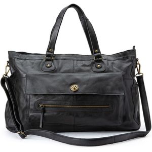 Leren handtas Totally Royal PIECES. Leer materiaal. Maten één maat. Zwart kleur