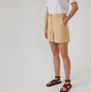 Chino short LA REDOUTE COLLECTIONS. Katoen materiaal. Maten 36 FR - 34 EU. Beige kleur