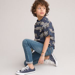 Slim jeans met elastische taille LA REDOUTE COLLECTIONS. Denim materiaal. Maten 3 jaar - 94 cm. Blauw kleur