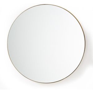 Ronde spiegel in staalmetaal Ø90 cm, Iodus LA REDOUTE INTERIEURS. Metaal materiaal. Maten één maat. Geel kleur