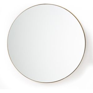 Ronde spiegel in staalmetaal Ø90 cm, Iodus LA REDOUTE INTERIEURS. Metaal materiaal. Maten één maat. Geel kleur