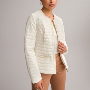 Gematelasseerde lichte donsjas ANNE WEYBURN. Polyester materiaal. Maten 52 FR - 50 EU. Beige kleur