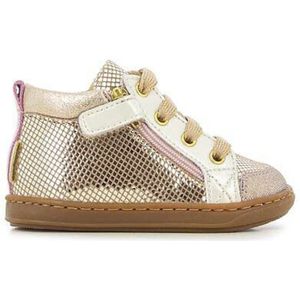 Sneakers Bouba Bi ZIp SHOO POM. Leer materiaal. Maten 24. Goudkleur kleur